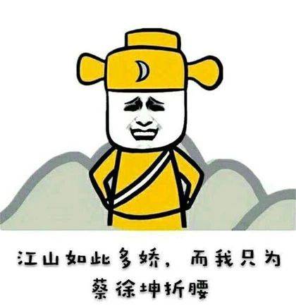 江山如此多娇,而我只为蔡徐坤折腰表情包