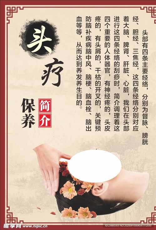 头疗保养海报设计图