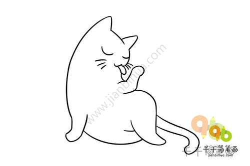 最新小猫简笔涂色画送给你收藏起来