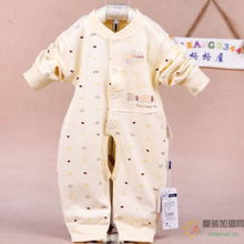 枫亦娇2013新款宝宝秋装全棉长袖哈衣宝宝开档连体衣婴幼儿爬服外出服