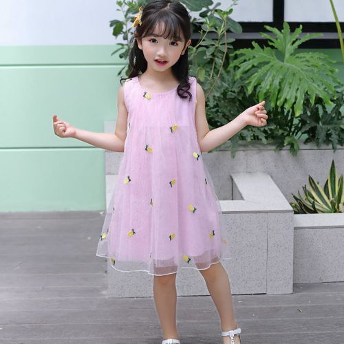 童装女童连衣裙2020夏装新款韩版儿童洋气纱裙背心裙小女孩公主裙