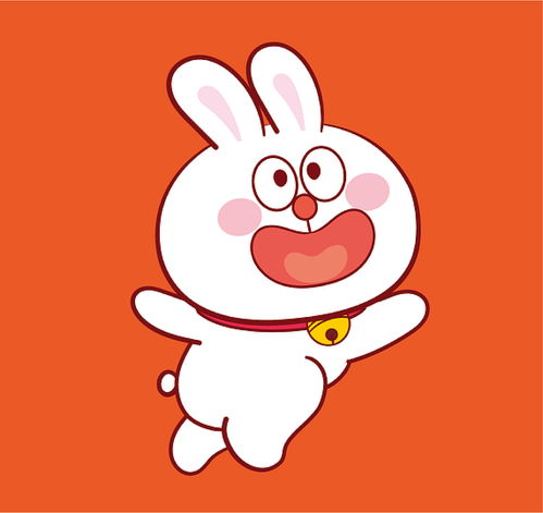 阿茹生肖ip叮当兔ip卡通可爱插画表情包卡通兔年快乐