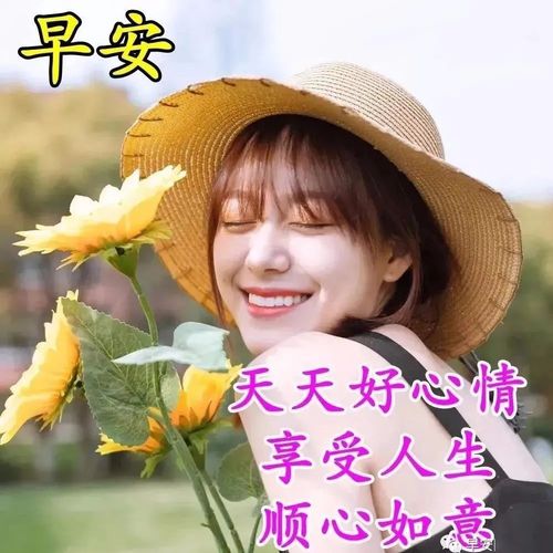 小美女早安表情日韩