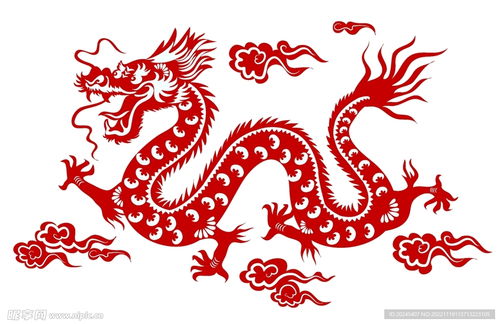 中国龙剪纸设计图