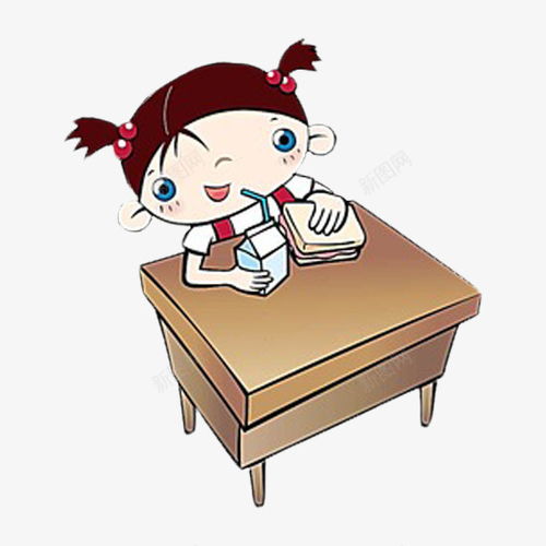 吃早餐的女孩免抠png设计图片免费下载页面网页平面电商创意素材五谷豆浆素材