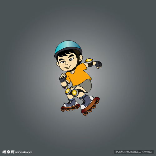 轮滑旱冰卡通人物设计图