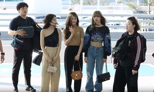 表情现身机场lisa上衣中空晒出蚂蚁腰跟jennie手包一样宽表情
