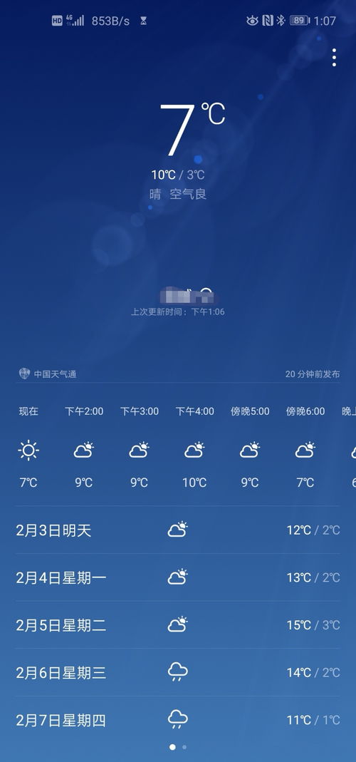 华为手机天气标识图解