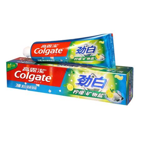 高露洁劲白柠檬矿物盐牙膏120g