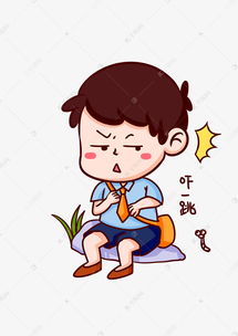 开学季男孩吓一跳表情包插画素材图片免费下载千库网