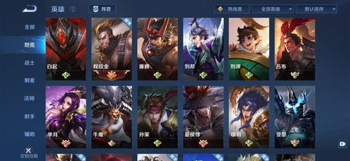 王者荣耀144个英雄名字分类