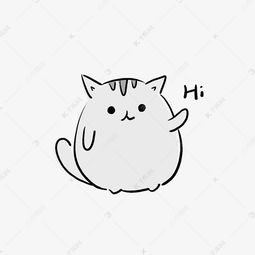 猫咪表情包打招呼免扣png素材图片免费下载千库网