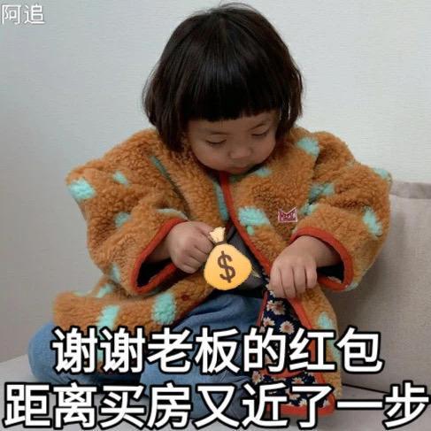 罗熙表情包谢谢老板的红包,距离买房又近了一步