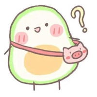 牛油果女头像卡通可爱牛油果女生头像