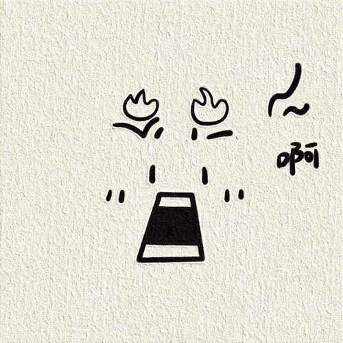 一些敲可爱的简笔画传纸条表情包