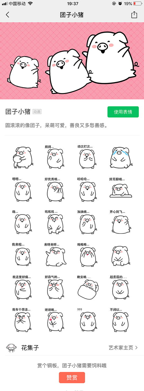 2019团子小猪表情包