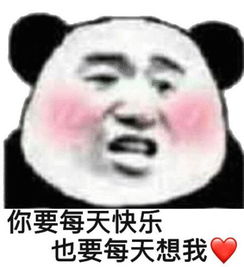 超可爱的撩人专用熊猫头你要每天快乐,也要每天想我