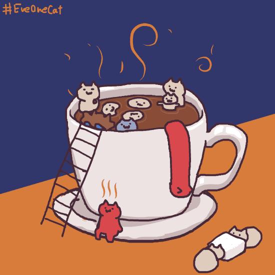 插画分享超级解压猫咪