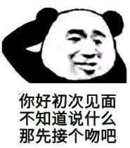 熊猫头表情包你好,初次见面