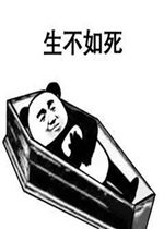 熊猫人睡在棺材里的表情图片熊猫躺棺材表情包下载乐游网游戏下载