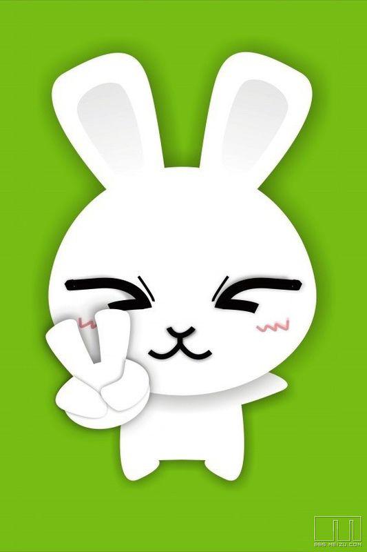 超萌可爱卡通小兔子表情