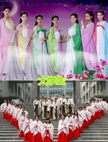 同样是穿汉服忍了初中生和高中生,看到大学生仙女下凡了