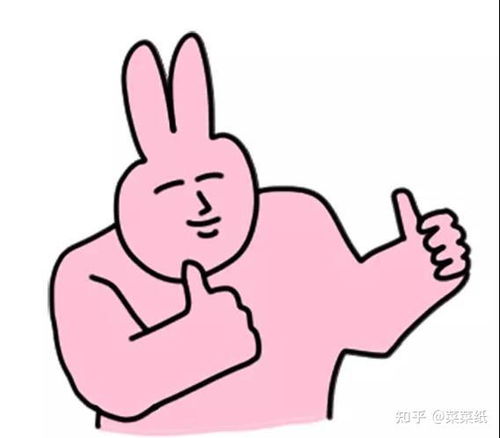 有谁有这个粉色兔子表情包系列