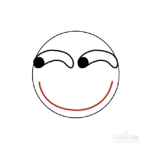 如何画斜眼笑表情简笔画