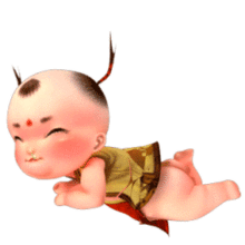 肚兜娃娃表情3d