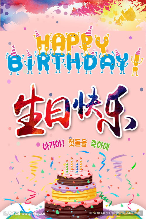 生日快乐展板创意设计图psd分层素材psd分层素材