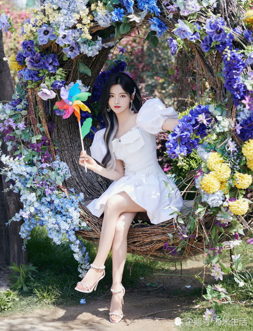 杨超越假日繁花大片人比花艳真是太美了