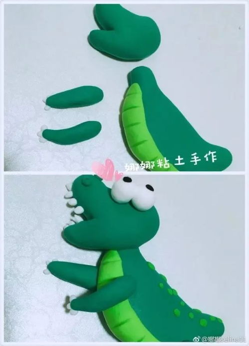 跟着教程做手工,让恐龙穿越进粘土彩泥的世界