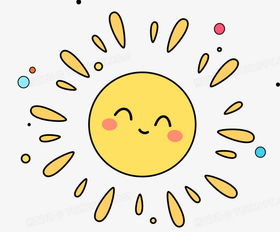 可爱卡通mbe手绘太阳公公笑眯眯表情png图片素材免费下载psd格式熊猫办公