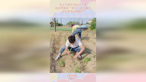 老公不想干活应付了事,薅苗助长被追着打,全村都笑话妻管严