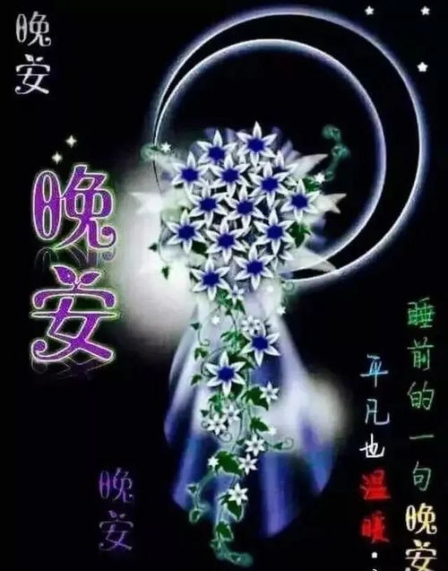 2020晚上好问候动画表情包晚安问候语温馨语录