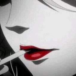 动漫女头高冷红唇霸气冷酷超拽高冷半脸动漫女生头像