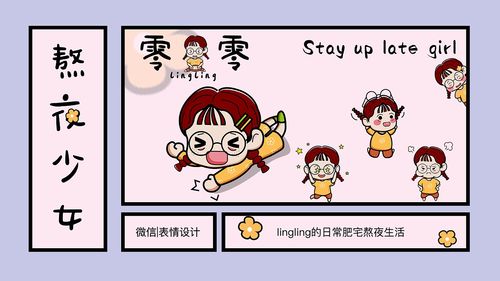 微信表情包设计眼袋少女零零ui