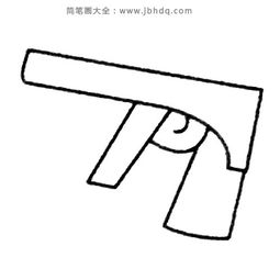 玩具冲锋枪简笔画图片及画法步骤