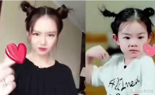 原以为戚薇和女儿是完美遗传,看到杨幂和女儿,才知啥叫复制粘贴