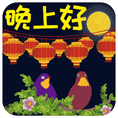 适合睡前群发晚上好动画表情包晚安问候语简短一句话