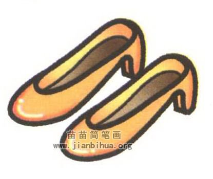 公主高跟鞋简笔画画法图解3个教程