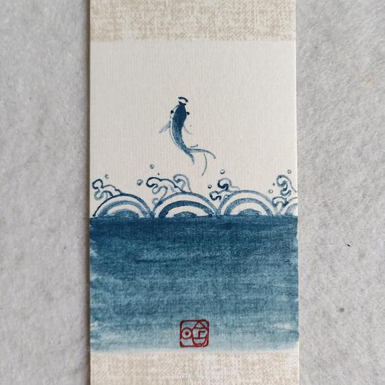 大牙的相册画书签