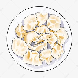 插画2020春节小年卡通饺子素材图片免费下载千库网