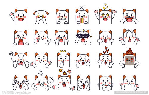 猫咪卡通表情设计图卡通设计