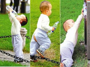 中国好baby西湖边爬行丢垃圾