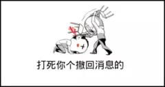 对方总是撤回消息给你一波表情包调侃怼他,皮一下很开心