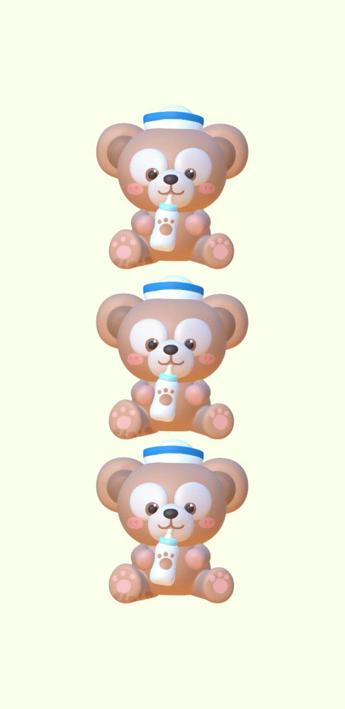 建模头像迪士尼达菲熊
