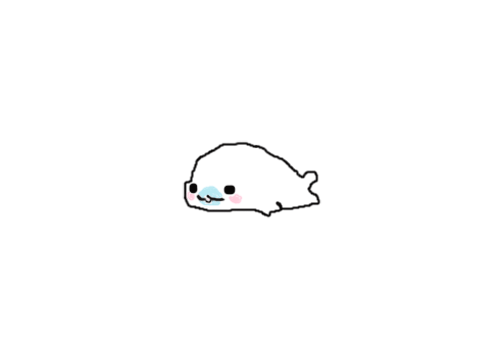 kawaiigif动图表情粉色系小海豹