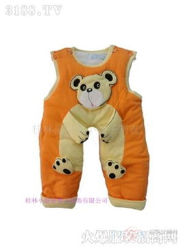 小妞王熊宝宝全棉宽背带套装