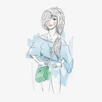 动漫半身头像女生露肩微信头像图片大全